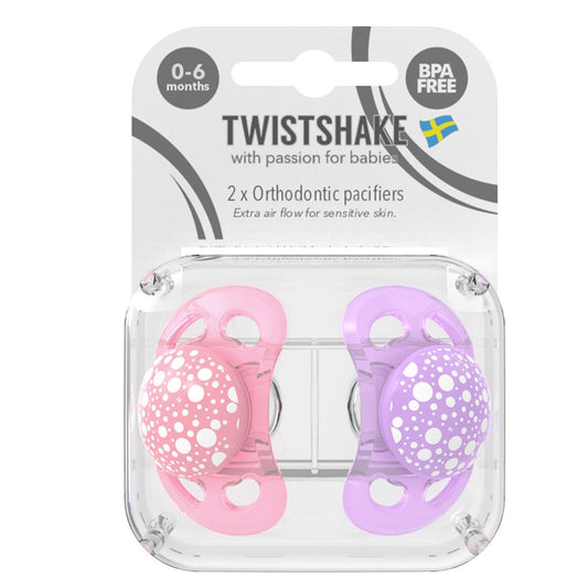 Chupetes Twistshake 0-6m 2 unidades