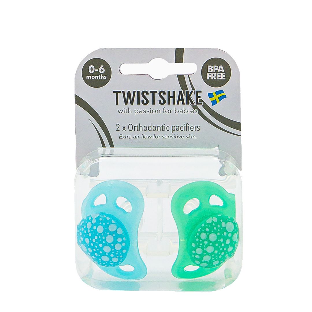 Chupetes Twistshake 0-6m 2 unidades